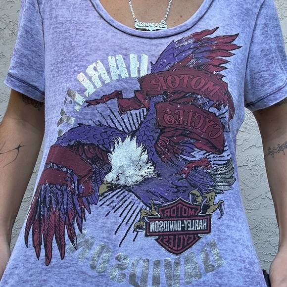 Y2k Nineties Sheer Harley-Davidson Top - Picture 10 of 10